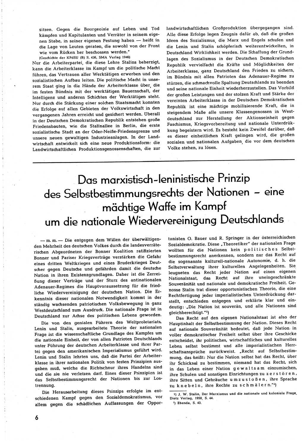 Neuer Weg (NW), Organ des Zentralkomitees (ZK) [Sozialistische Einheitspartei Deutschlands (SED)] für alle Parteiarbeiter, 8. Jahrgang [Deutsche Demokratische Republik (DDR)] 1953, Heft 8/6 (NW ZK SED DDR 1953, H. 8/6)