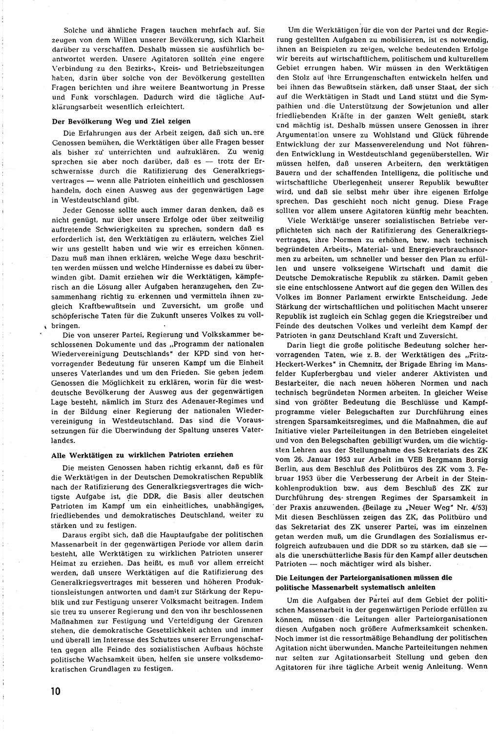 Neuer Weg (NW), Organ des Zentralkomitees (ZK) [Sozialistische Einheitspartei Deutschlands (SED)] für alle Parteiarbeiter, 8. Jahrgang [Deutsche Demokratische Republik (DDR)] 1953, Heft 8/10 (NW ZK SED DDR 1953, H. 8/10)