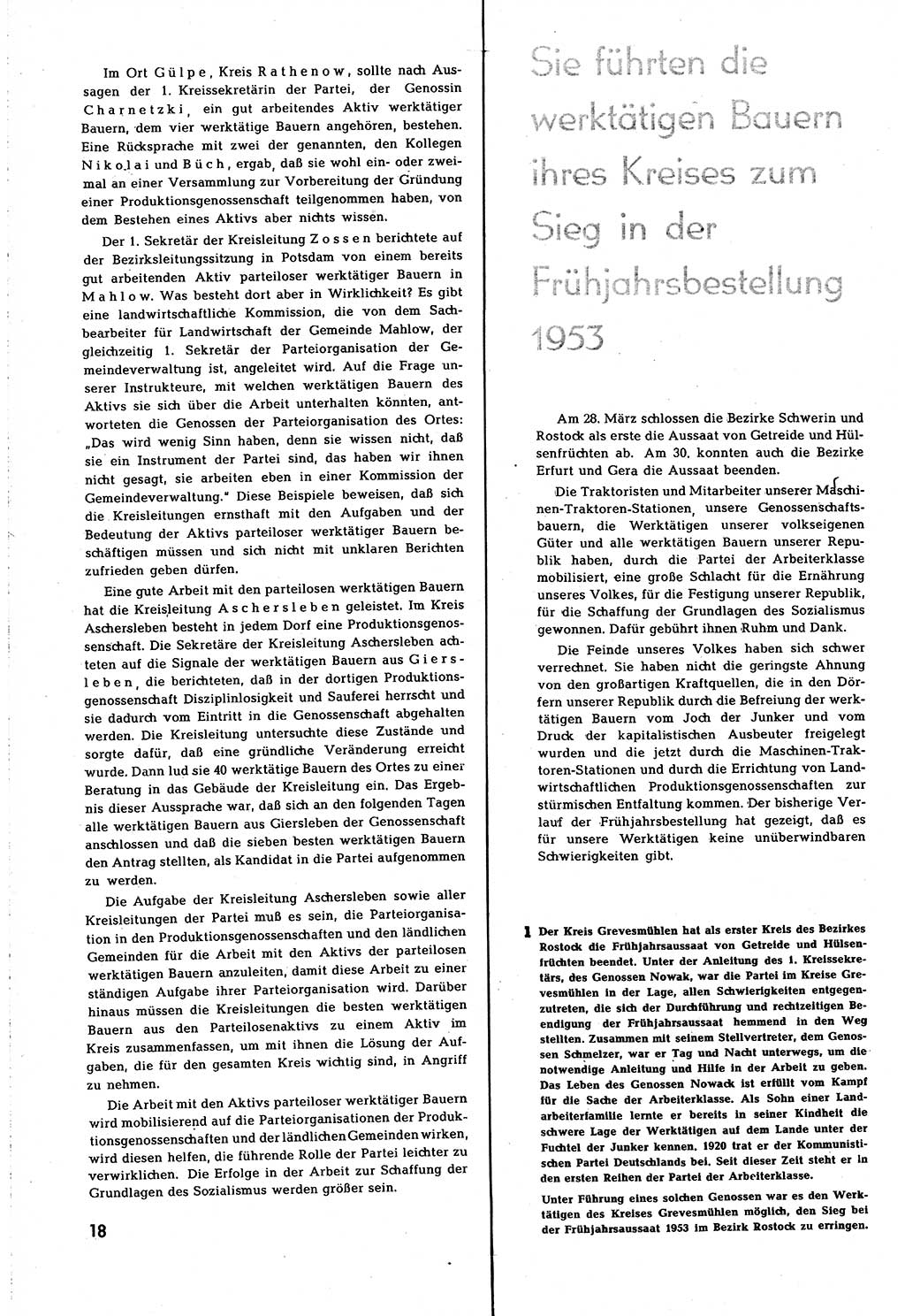 Neuer Weg (NW), Organ des Zentralkomitees (ZK) [Sozialistische Einheitspartei Deutschlands (SED)] für alle Parteiarbeiter, 8. Jahrgang [Deutsche Demokratische Republik (DDR)] 1953, Heft 8/18 (NW ZK SED DDR 1953, H. 8/18)