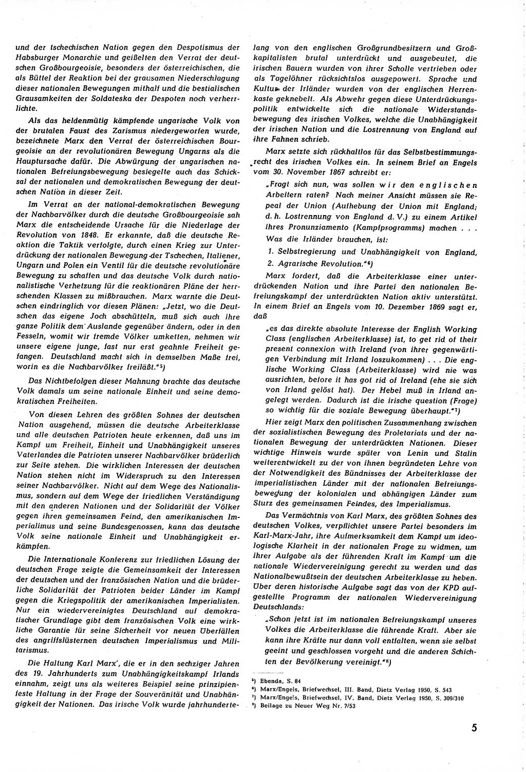 Neuer Weg (NW), Organ des Zentralkomitees (ZK) [Sozialistische Einheitspartei Deutschlands (SED)] für alle Parteiarbeiter, 8. Jahrgang [Deutsche Demokratische Republik (DDR)] 1953, Heft 9/5 (NW ZK SED DDR 1953, H. 9/5)