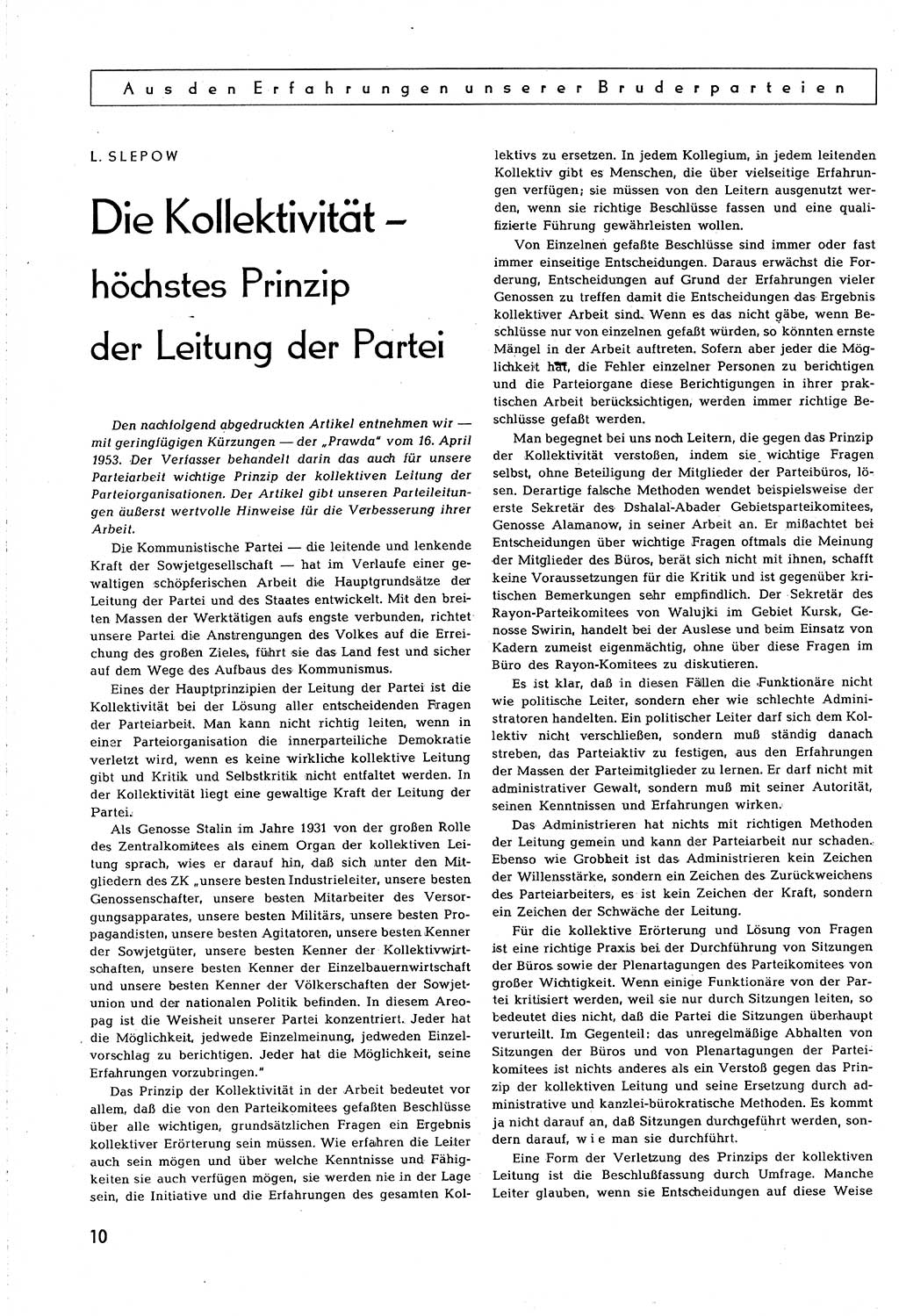Neuer Weg (NW), Organ des Zentralkomitees (ZK) [Sozialistische Einheitspartei Deutschlands (SED)] für alle Parteiarbeiter, 8. Jahrgang [Deutsche Demokratische Republik (DDR)] 1953, Heft 9/10 (NW ZK SED DDR 1953, H. 9/10)