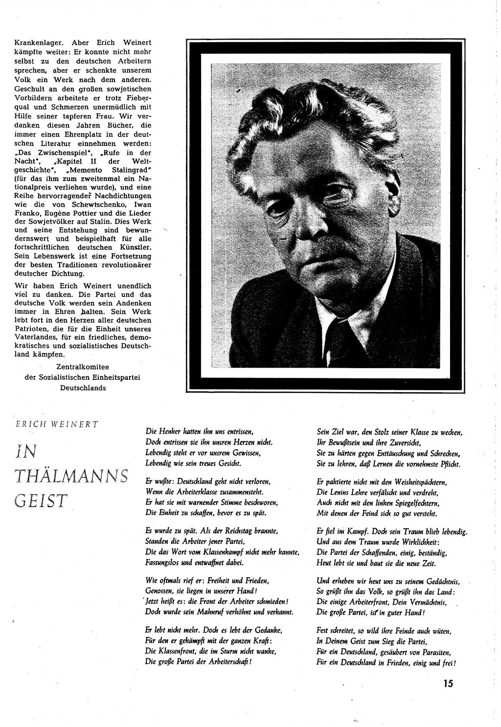 Neuer Weg (NW), Organ des Zentralkomitees (ZK) [Sozialistische Einheitspartei Deutschlands (SED)] für alle Parteiarbeiter, 8. Jahrgang [Deutsche Demokratische Republik (DDR)] 1953, Heft 9/15 (NW ZK SED DDR 1953, H. 9/15)