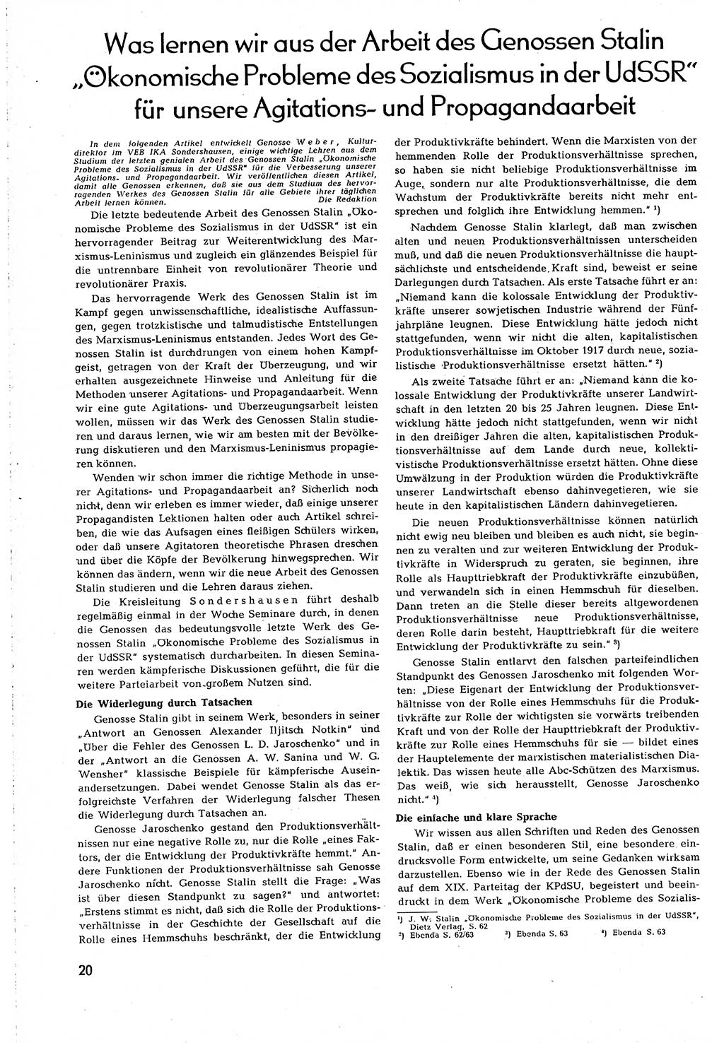 Neuer Weg (NW), Organ des Zentralkomitees (ZK) [Sozialistische Einheitspartei Deutschlands (SED)] für alle Parteiarbeiter, 8. Jahrgang [Deutsche Demokratische Republik (DDR)] 1953, Heft 9/20 (NW ZK SED DDR 1953, H. 9/20)