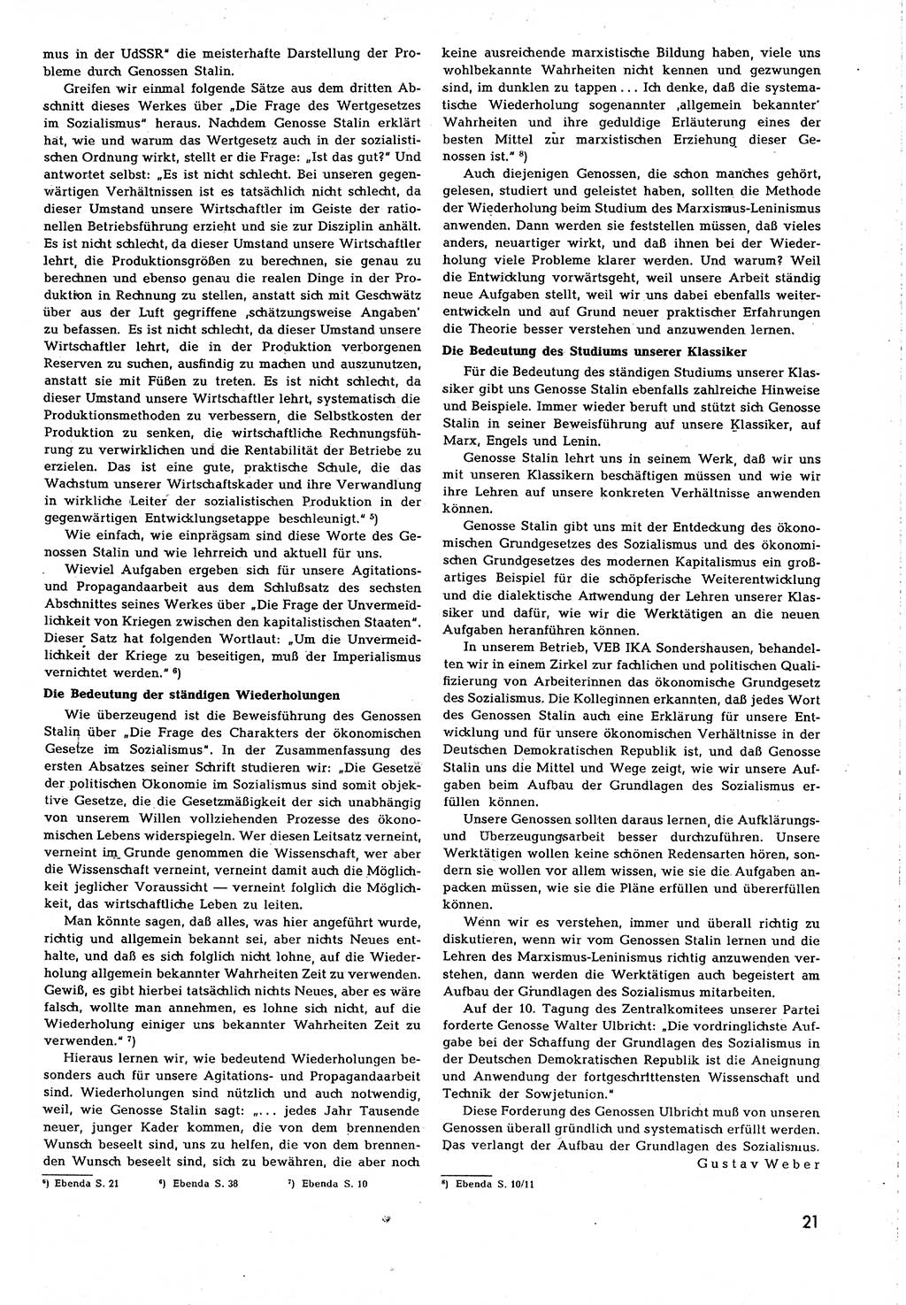 Neuer Weg (NW), Organ des Zentralkomitees (ZK) [Sozialistische Einheitspartei Deutschlands (SED)] für alle Parteiarbeiter, 8. Jahrgang [Deutsche Demokratische Republik (DDR)] 1953, Heft 9/21 (NW ZK SED DDR 1953, H. 9/21)