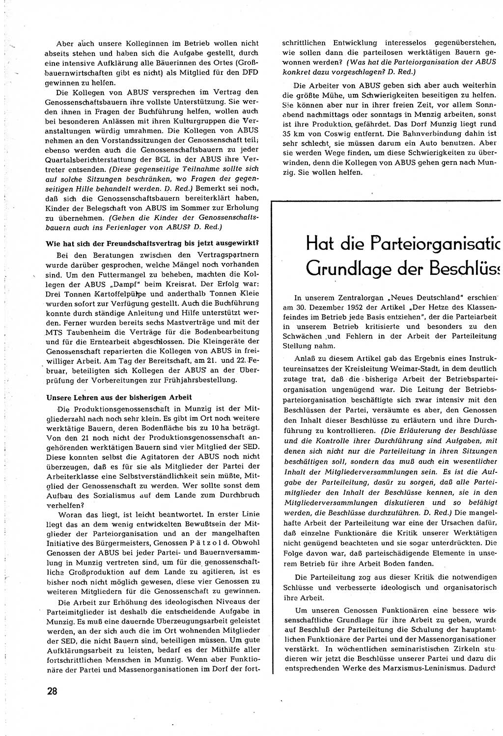 Neuer Weg (NW), Organ des Zentralkomitees (ZK) [Sozialistische Einheitspartei Deutschlands (SED)] für alle Parteiarbeiter, 8. Jahrgang [Deutsche Demokratische Republik (DDR)] 1953, Heft 9/28 (NW ZK SED DDR 1953, H. 9/28)