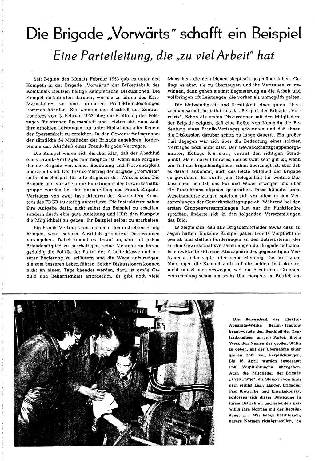 Neuer Weg (NW), Organ des Zentralkomitees (ZK) [Sozialistische Einheitspartei Deutschlands (SED)] für alle Parteiarbeiter, 8. Jahrgang [Deutsche Demokratische Republik (DDR)] 1953, Heft 9/34 (NW ZK SED DDR 1953, H. 9/34)