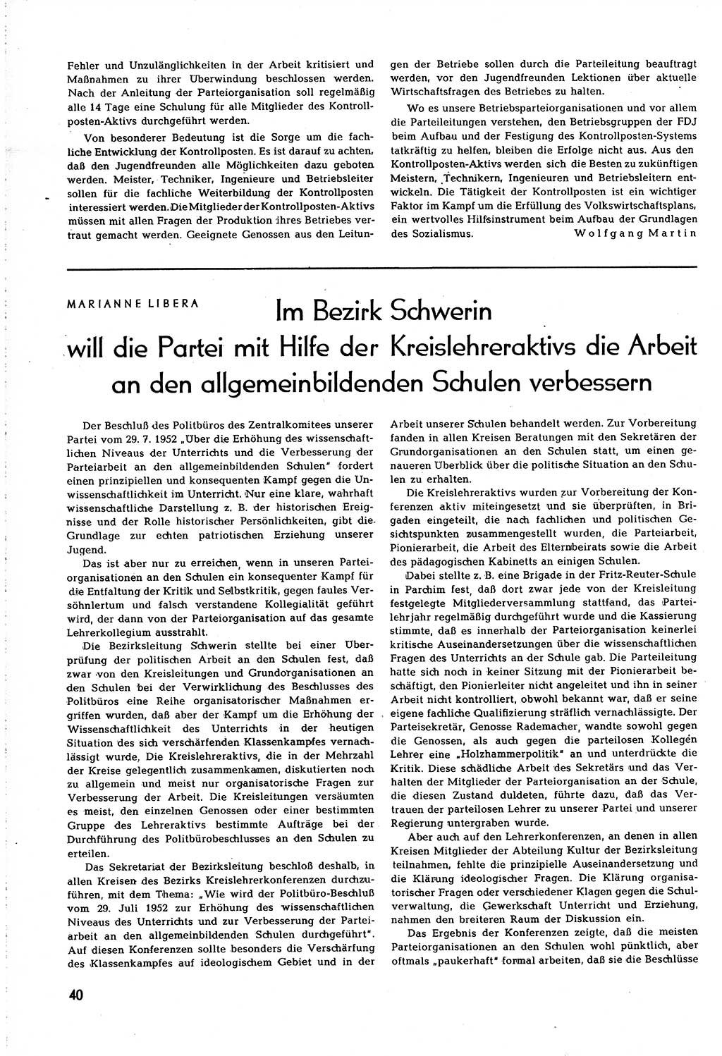 Neuer Weg (NW), Organ des Zentralkomitees (ZK) [Sozialistische Einheitspartei Deutschlands (SED)] für alle Parteiarbeiter, 8. Jahrgang [Deutsche Demokratische Republik (DDR)] 1953, Heft 9/40 (NW ZK SED DDR 1953, H. 9/40)