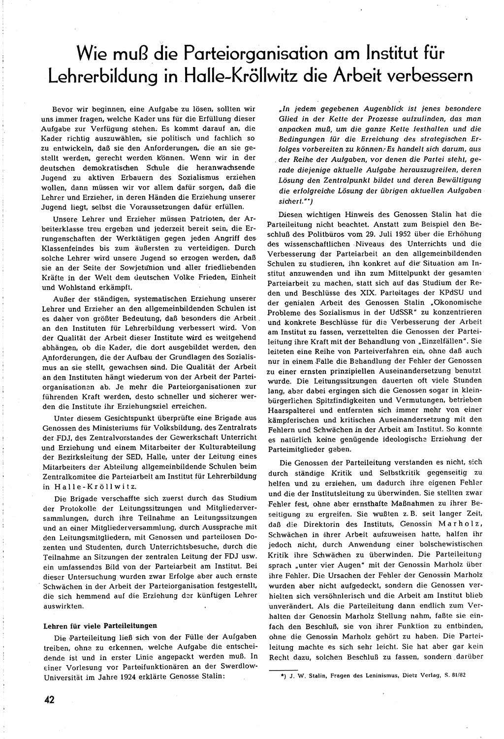 Neuer Weg (NW), Organ des Zentralkomitees (ZK) [Sozialistische Einheitspartei Deutschlands (SED)] für alle Parteiarbeiter, 8. Jahrgang [Deutsche Demokratische Republik (DDR)] 1953, Heft 9/42 (NW ZK SED DDR 1953, H. 9/42)