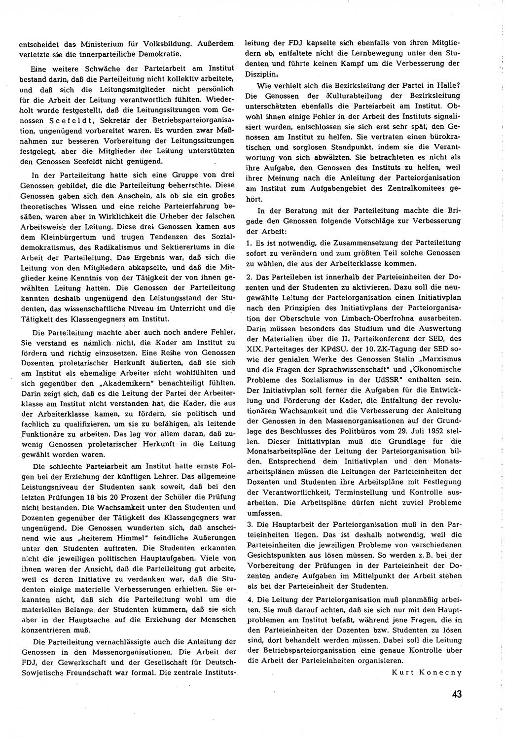 Neuer Weg (NW), Organ des Zentralkomitees (ZK) [Sozialistische Einheitspartei Deutschlands (SED)] für alle Parteiarbeiter, 8. Jahrgang [Deutsche Demokratische Republik (DDR)] 1953, Heft 9/43 (NW ZK SED DDR 1953, H. 9/43)