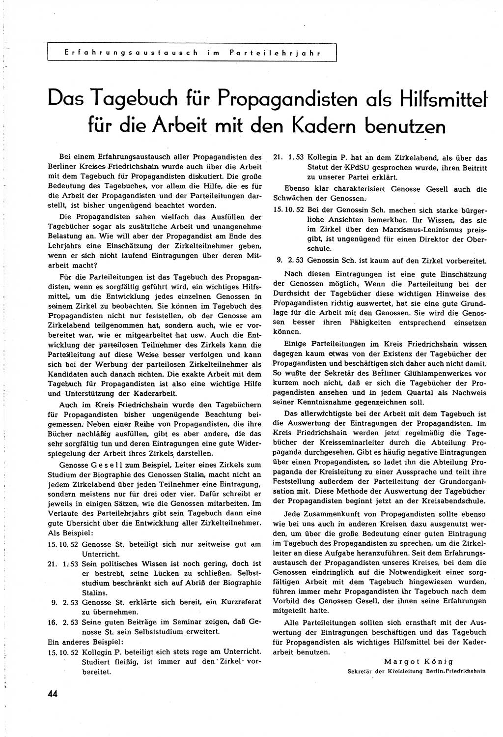 Neuer Weg (NW), Organ des Zentralkomitees (ZK) [Sozialistische Einheitspartei Deutschlands (SED)] für alle Parteiarbeiter, 8. Jahrgang [Deutsche Demokratische Republik (DDR)] 1953, Heft 9/44 (NW ZK SED DDR 1953, H. 9/44)