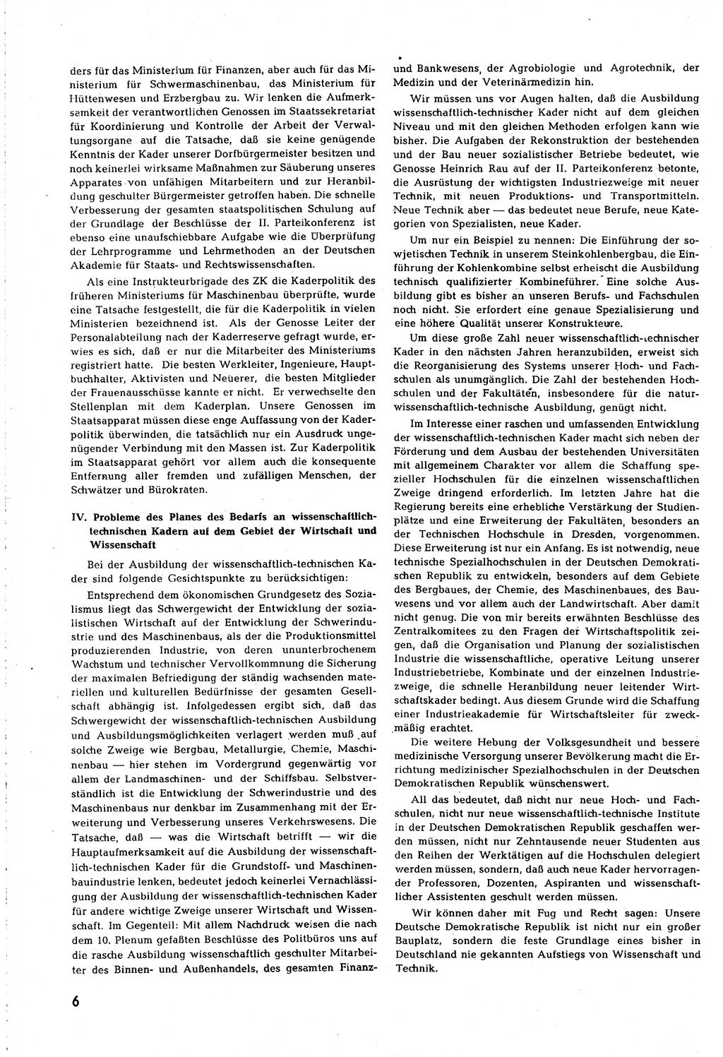 Neuer Weg (NW), Organ des Zentralkomitees (ZK) [Sozialistische Einheitspartei Deutschlands (SED)] für alle Parteiarbeiter, 8. Jahrgang [Deutsche Demokratische Republik (DDR)] 1953, Heft 10/6 (NW ZK SED DDR 1953, H. 10/6)