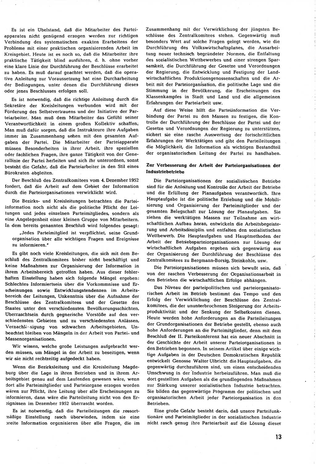 Neuer Weg (NW), Organ des Zentralkomitees (ZK) [Sozialistische Einheitspartei Deutschlands (SED)] für alle Parteiarbeiter, 8. Jahrgang [Deutsche Demokratische Republik (DDR)] 1953, Heft 10/13 (NW ZK SED DDR 1953, H. 10/13)