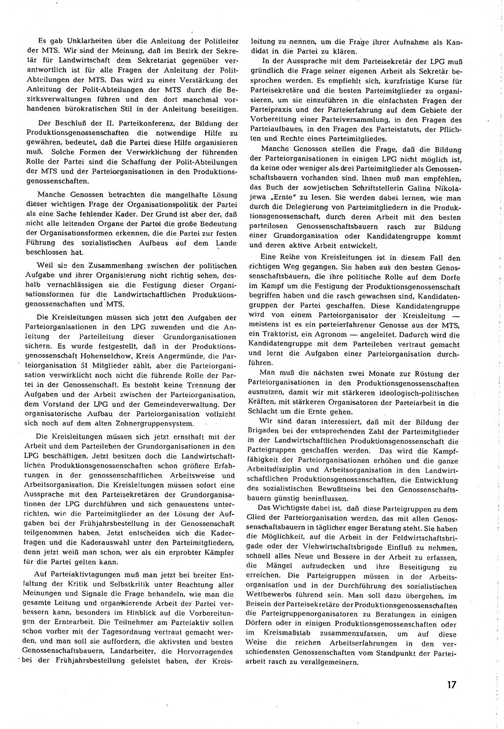 Neuer Weg (NW), Organ des Zentralkomitees (ZK) [Sozialistische Einheitspartei Deutschlands (SED)] für alle Parteiarbeiter, 8. Jahrgang [Deutsche Demokratische Republik (DDR)] 1953, Heft 10/17 (NW ZK SED DDR 1953, H. 10/17)