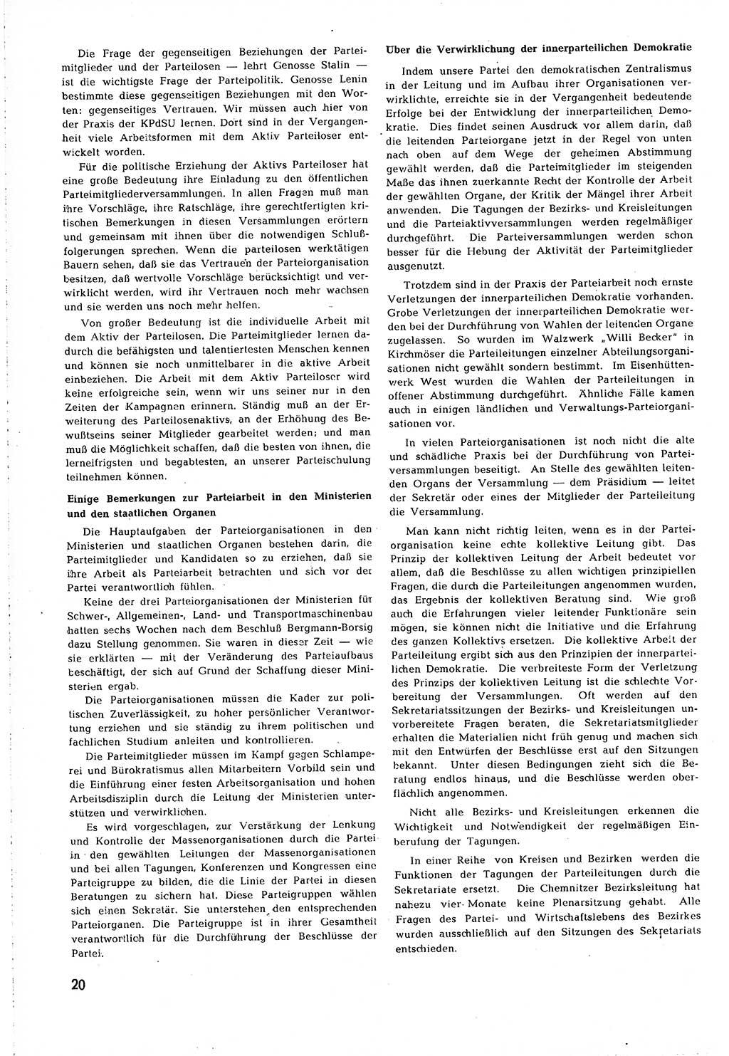 Neuer Weg (NW), Organ des Zentralkomitees (ZK) [Sozialistische Einheitspartei Deutschlands (SED)] für alle Parteiarbeiter, 8. Jahrgang [Deutsche Demokratische Republik (DDR)] 1953, Heft 10/20 (NW ZK SED DDR 1953, H. 10/20)