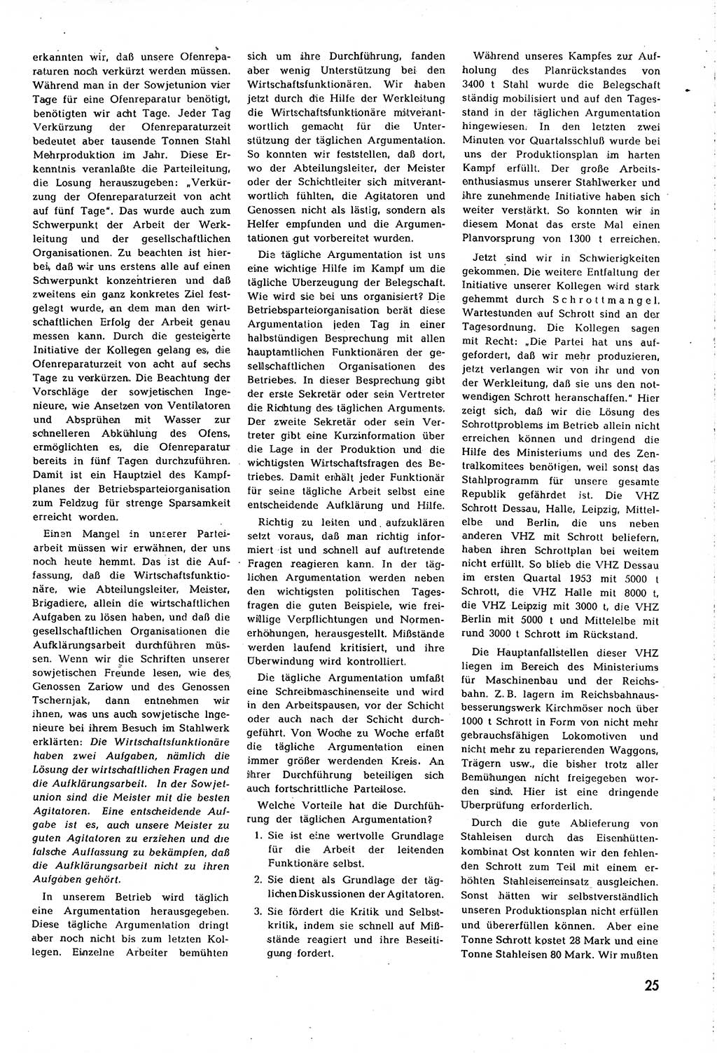 Neuer Weg (NW), Organ des Zentralkomitees (ZK) [Sozialistische Einheitspartei Deutschlands (SED)] für alle Parteiarbeiter, 8. Jahrgang [Deutsche Demokratische Republik (DDR)] 1953, Heft 10/25 (NW ZK SED DDR 1953, H. 10/25)