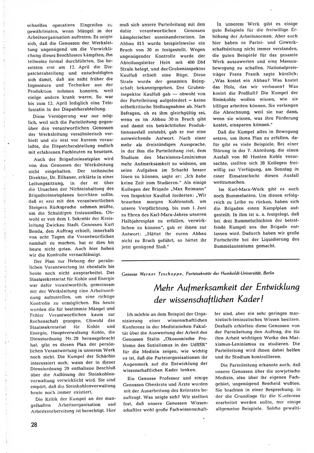 Neuer Weg (NW), Organ des Zentralkomitees (ZK) [Sozialistische Einheitspartei Deutschlands (SED)] für alle Parteiarbeiter, 8. Jahrgang [Deutsche Demokratische Republik (DDR)] 1953, Heft 10/28 (NW ZK SED DDR 1953, H. 10/28)