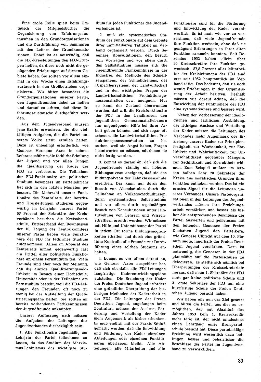 Neuer Weg (NW), Organ des Zentralkomitees (ZK) [Sozialistische Einheitspartei Deutschlands (SED)] für alle Parteiarbeiter, 8. Jahrgang [Deutsche Demokratische Republik (DDR)] 1953, Heft 10/33 (NW ZK SED DDR 1953, H. 10/33)