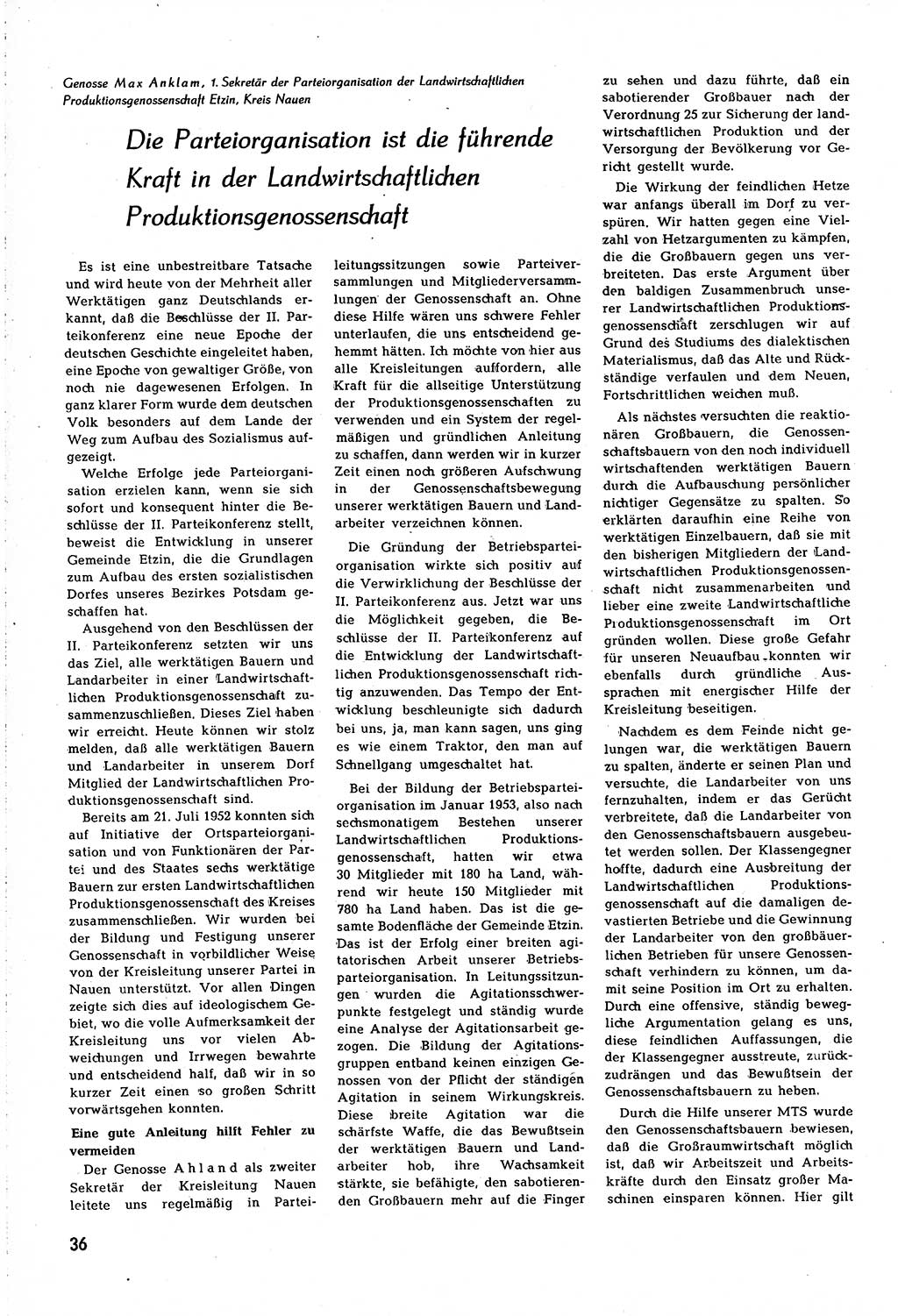 Neuer Weg (NW), Organ des Zentralkomitees (ZK) [Sozialistische Einheitspartei Deutschlands (SED)] für alle Parteiarbeiter, 8. Jahrgang [Deutsche Demokratische Republik (DDR)] 1953, Heft 10/36 (NW ZK SED DDR 1953, H. 10/36)