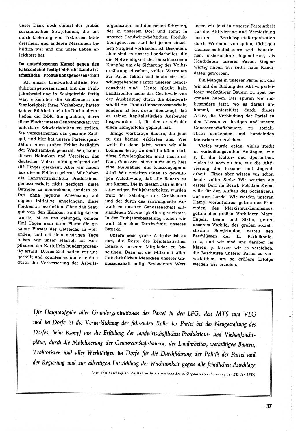 Neuer Weg (NW), Organ des Zentralkomitees (ZK) [Sozialistische Einheitspartei Deutschlands (SED)] für alle Parteiarbeiter, 8. Jahrgang [Deutsche Demokratische Republik (DDR)] 1953, Heft 10/37 (NW ZK SED DDR 1953, H. 10/37)