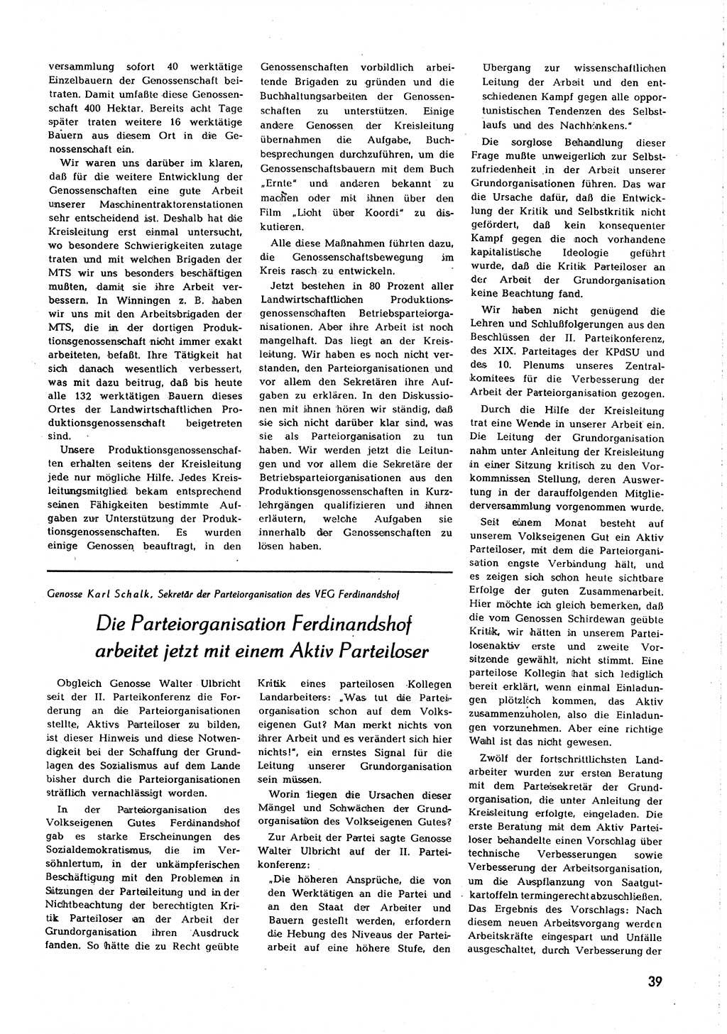 Neuer Weg (NW), Organ des Zentralkomitees (ZK) [Sozialistische Einheitspartei Deutschlands (SED)] für alle Parteiarbeiter, 8. Jahrgang [Deutsche Demokratische Republik (DDR)] 1953, Heft 10/39 (NW ZK SED DDR 1953, H. 10/39)