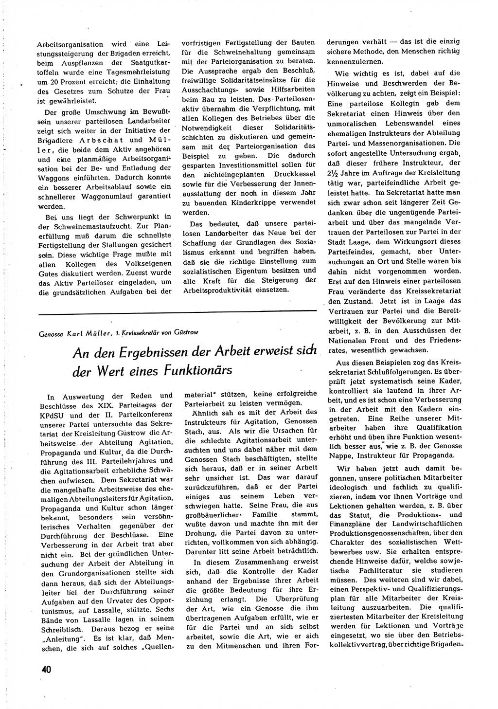 Neuer Weg (NW), Organ des Zentralkomitees (ZK) [Sozialistische Einheitspartei Deutschlands (SED)] für alle Parteiarbeiter, 8. Jahrgang [Deutsche Demokratische Republik (DDR)] 1953, Heft 10/40 (NW ZK SED DDR 1953, H. 10/40)