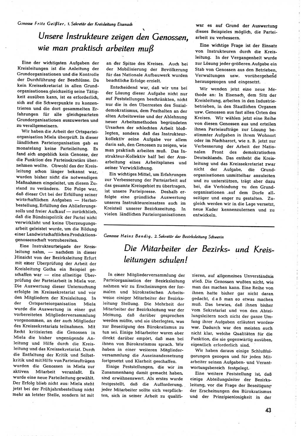 Neuer Weg (NW), Organ des Zentralkomitees (ZK) [Sozialistische Einheitspartei Deutschlands (SED)] für alle Parteiarbeiter, 8. Jahrgang [Deutsche Demokratische Republik (DDR)] 1953, Heft 10/43 (NW ZK SED DDR 1953, H. 10/43)