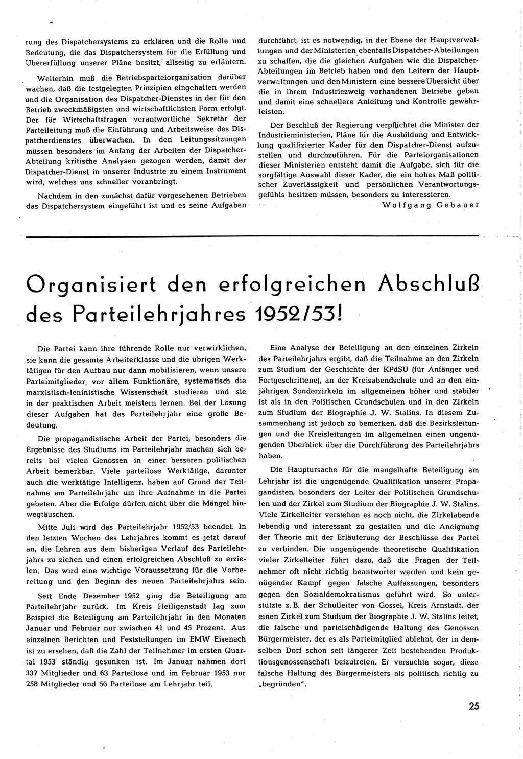 Neuer Weg (NW), Organ des Zentralkomitees (ZK) [Sozialistische Einheitspartei Deutschlands (SED)] für alle Parteiarbeiter, 8. Jahrgang [Deutsche Demokratische Republik (DDR)] 1953, Heft 11/25 (NW ZK SED DDR 1953, H. 11/25)