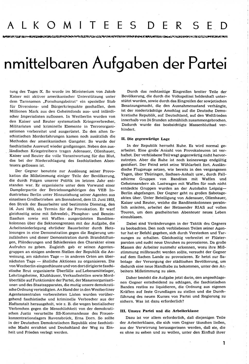 Neuer Weg (NW), Organ des Zentralkomitees (ZK) [Sozialistische Einheitspartei Deutschlands (SED)] für alle Parteiarbeiter, 8. Jahrgang [Deutsche Demokratische Republik (DDR)] 1953, Heft 12/1 (NW ZK SED DDR 1953, H. 12/1)