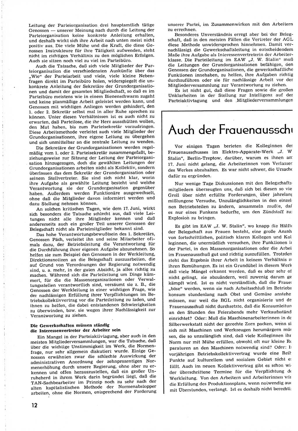 Neuer Weg (NW), Organ des Zentralkomitees (ZK) [Sozialistische Einheitspartei Deutschlands (SED)] für alle Parteiarbeiter, 8. Jahrgang [Deutsche Demokratische Republik (DDR)] 1953, Heft 12/12 (NW ZK SED DDR 1953, H. 12/12)