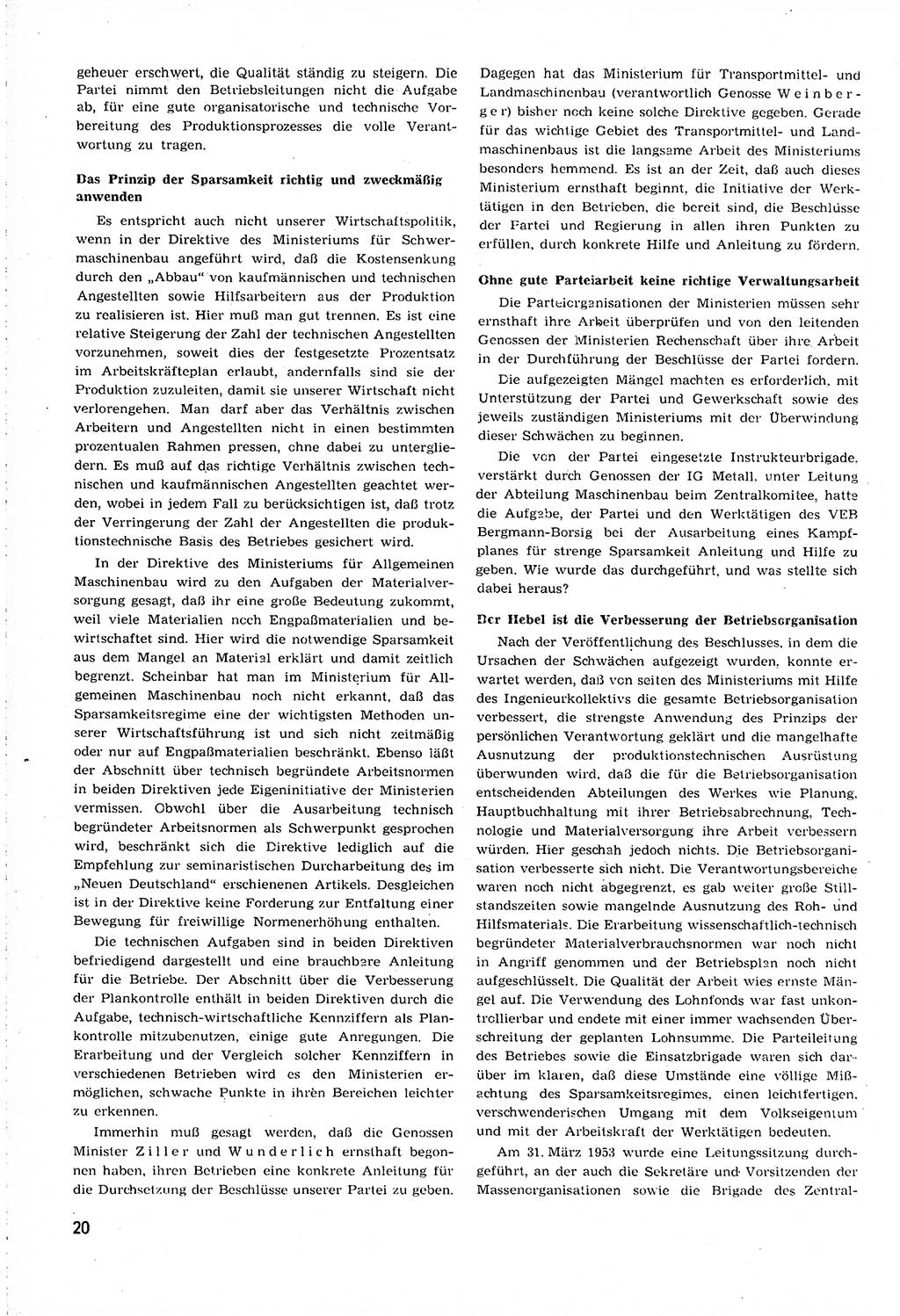 Neuer Weg (NW), Organ des Zentralkomitees (ZK) [Sozialistische Einheitspartei Deutschlands (SED)] für alle Parteiarbeiter, 8. Jahrgang [Deutsche Demokratische Republik (DDR)] 1953, Heft 12/20 (NW ZK SED DDR 1953, H. 12/20)