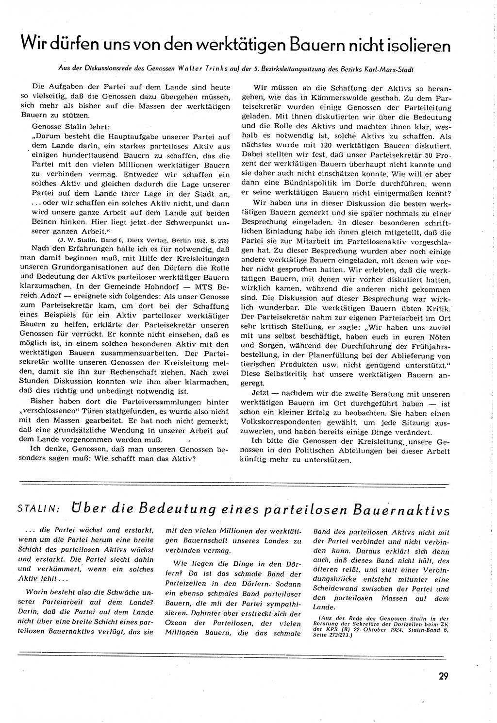 Neuer Weg (NW), Organ des Zentralkomitees (ZK) [Sozialistische Einheitspartei Deutschlands (SED)] für alle Parteiarbeiter, 8. Jahrgang [Deutsche Demokratische Republik (DDR)] 1953, Heft 12/29 (NW ZK SED DDR 1953, H. 12/29)