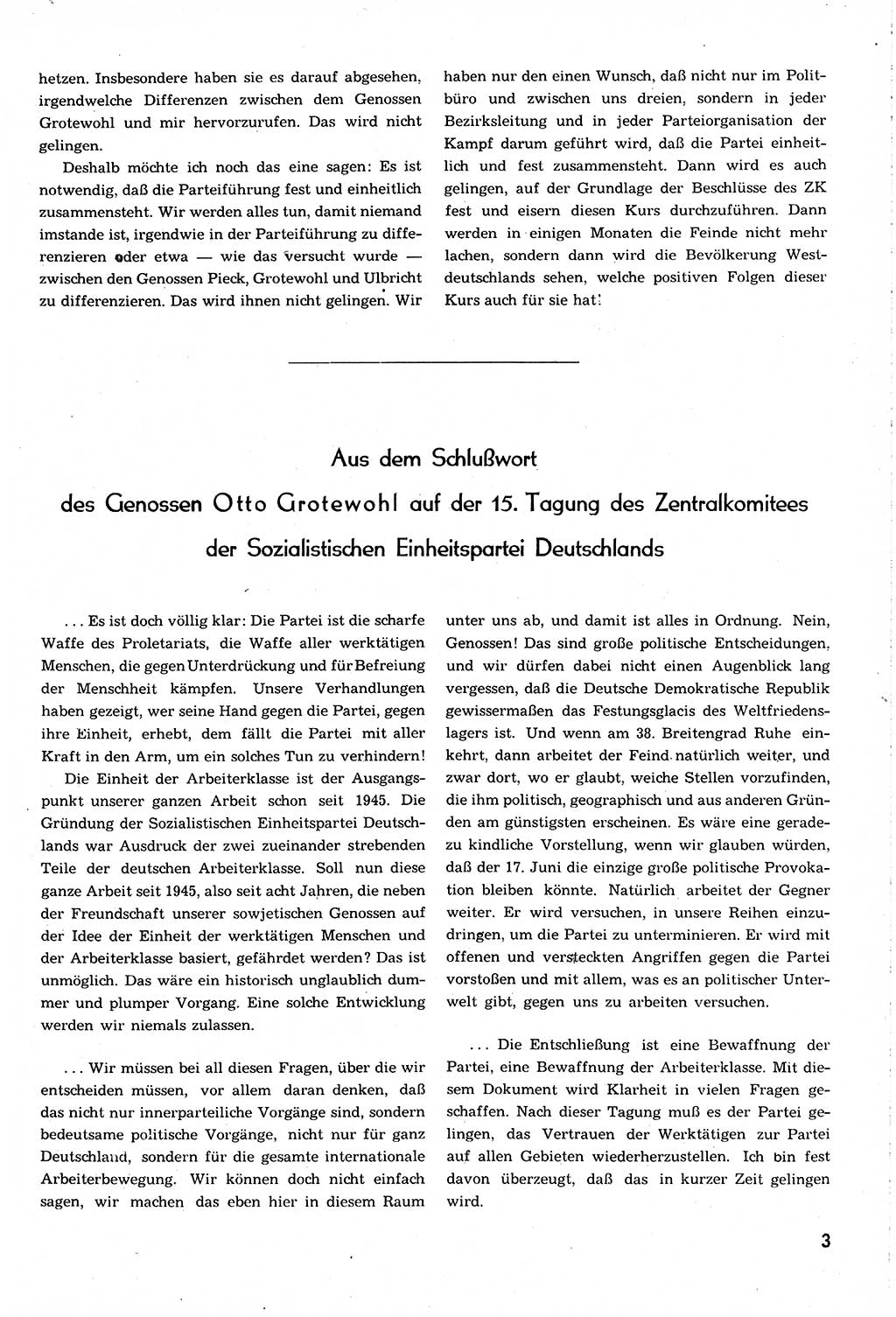 Neuer Weg (NW), Organ des Zentralkomitees (ZK) [Sozialistische Einheitspartei Deutschlands (SED)] für alle Parteiarbeiter, 8. Jahrgang [Deutsche Demokratische Republik (DDR)] 1953, Heft 14/3 (NW ZK SED DDR 1953, H. 14/3)