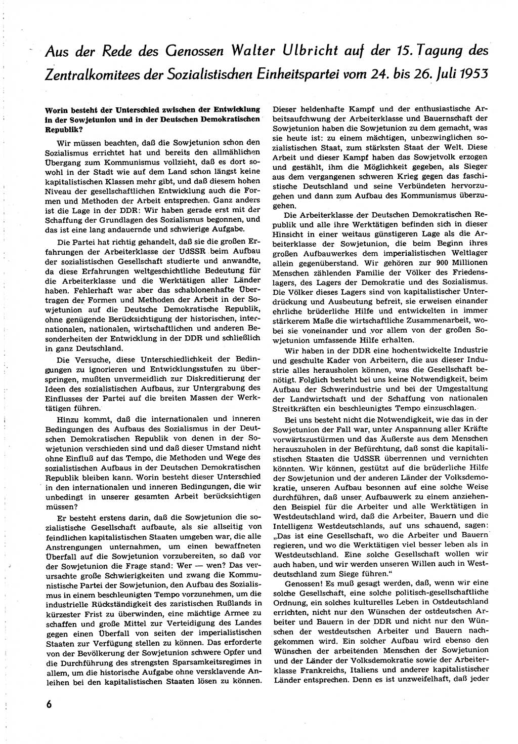 Neuer Weg (NW), Organ des Zentralkomitees (ZK) [Sozialistische Einheitspartei Deutschlands (SED)] für alle Parteiarbeiter, 8. Jahrgang [Deutsche Demokratische Republik (DDR)] 1953, Heft 14/6 (NW ZK SED DDR 1953, H. 14/6)