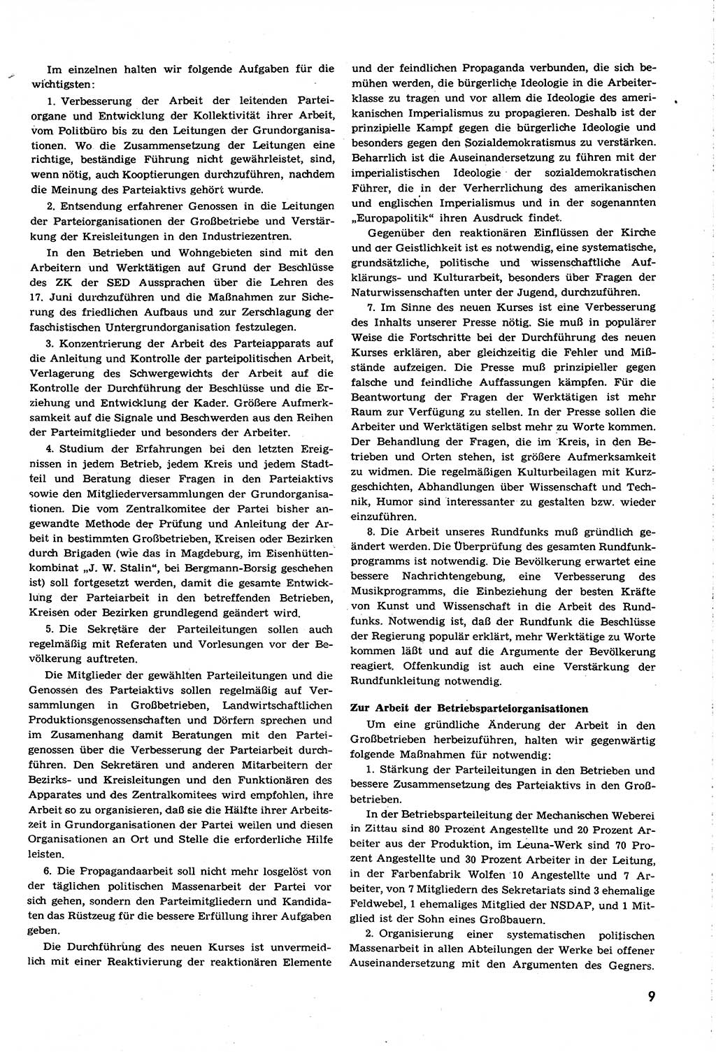 Neuer Weg (NW), Organ des Zentralkomitees (ZK) [Sozialistische Einheitspartei Deutschlands (SED)] für alle Parteiarbeiter, 8. Jahrgang [Deutsche Demokratische Republik (DDR)] 1953, Heft 14/9 (NW ZK SED DDR 1953, H. 14/9)