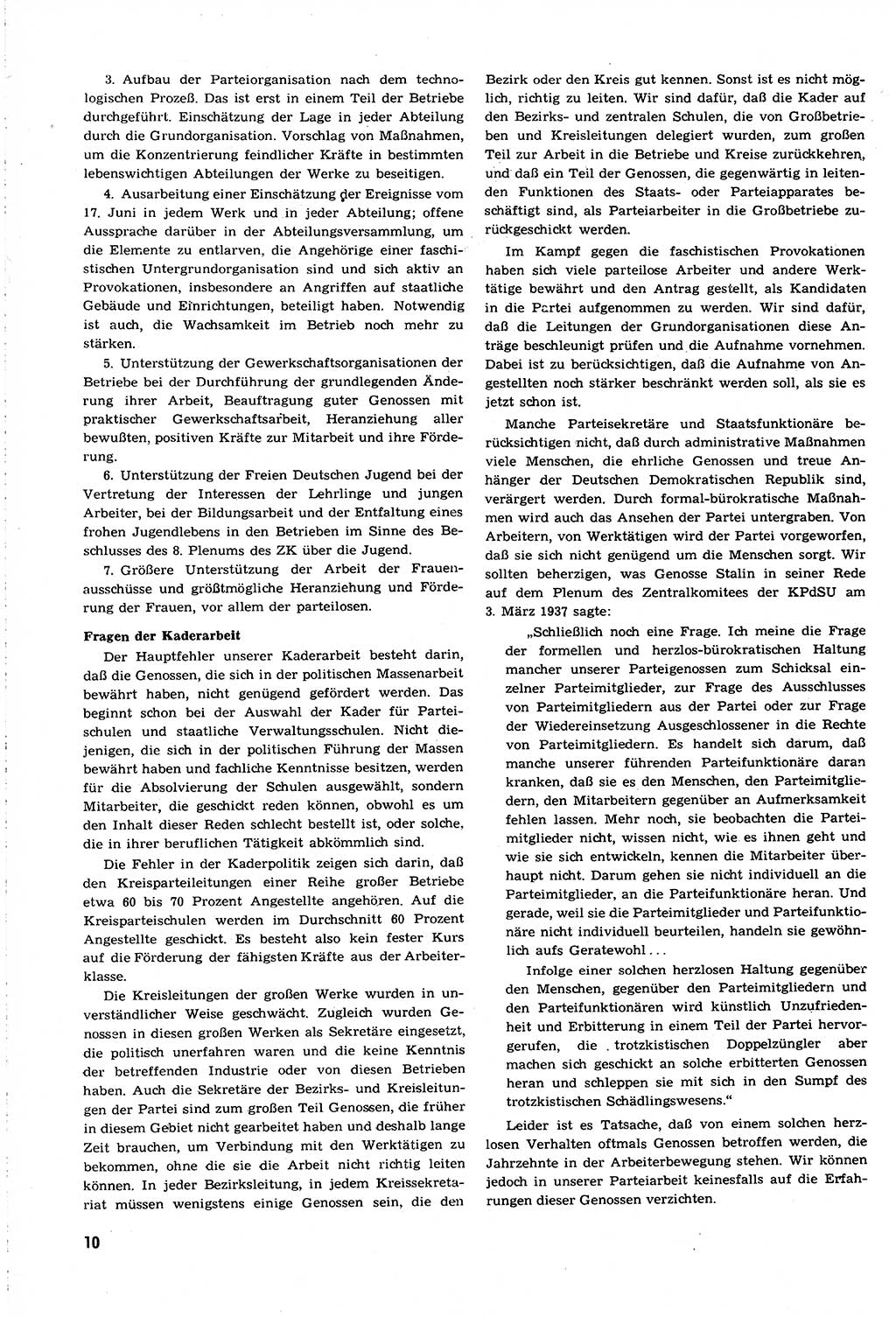 Neuer Weg (NW), Organ des Zentralkomitees (ZK) [Sozialistische Einheitspartei Deutschlands (SED)] für alle Parteiarbeiter, 8. Jahrgang [Deutsche Demokratische Republik (DDR)] 1953, Heft 14/10 (NW ZK SED DDR 1953, H. 14/10)