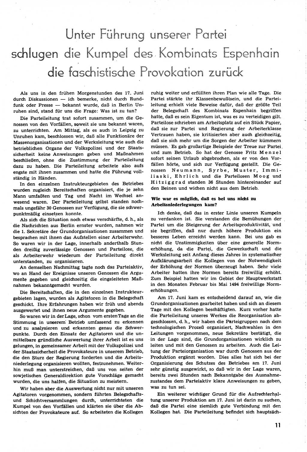 Neuer Weg (NW), Organ des Zentralkomitees (ZK) [Sozialistische Einheitspartei Deutschlands (SED)] für alle Parteiarbeiter, 8. Jahrgang [Deutsche Demokratische Republik (DDR)] 1953, Heft 14/11 (NW ZK SED DDR 1953, H. 14/11)
