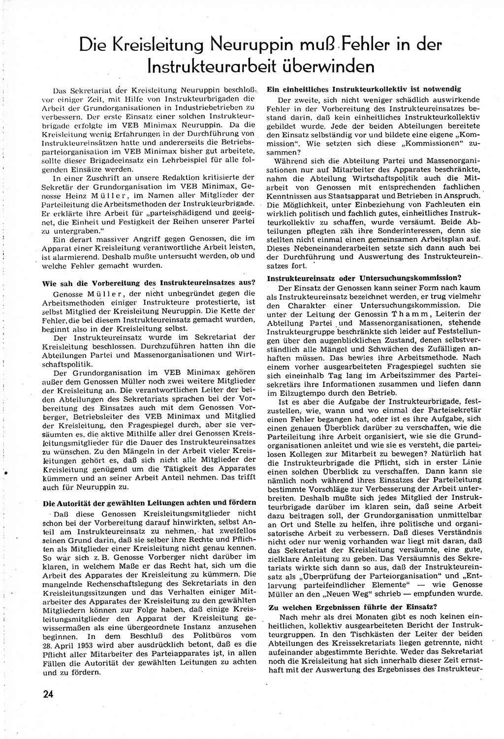 Neuer Weg (NW), Organ des Zentralkomitees (ZK) [Sozialistische Einheitspartei Deutschlands (SED)] für alle Parteiarbeiter, 8. Jahrgang [Deutsche Demokratische Republik (DDR)] 1953, Heft 14/24 (NW ZK SED DDR 1953, H. 14/24)