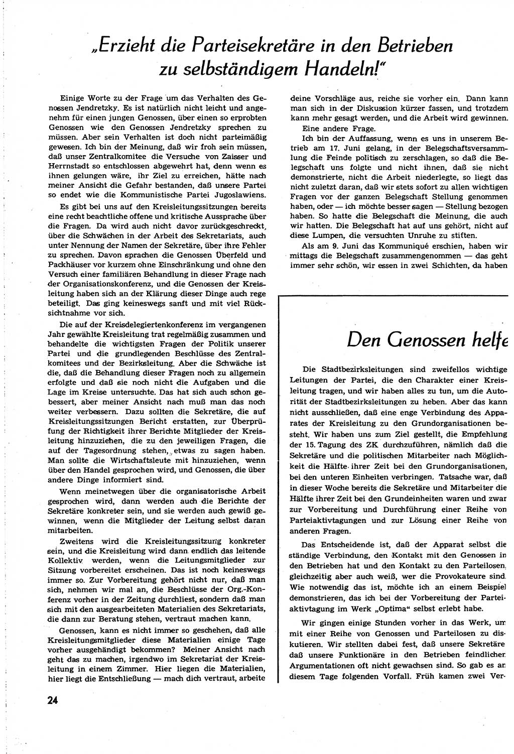 Neuer Weg (NW), Organ des Zentralkomitees (ZK) [Sozialistische Einheitspartei Deutschlands (SED)] für alle Parteiarbeiter, 8. Jahrgang [Deutsche Demokratische Republik (DDR)] 1953, Heft 16/24 (NW ZK SED DDR 1953, H. 16/24)