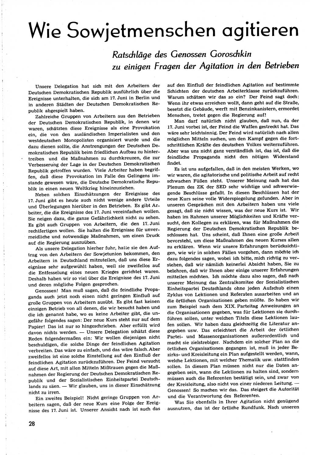 Neuer Weg (NW), Organ des Zentralkomitees (ZK) [Sozialistische Einheitspartei Deutschlands (SED)] für alle Parteiarbeiter, 8. Jahrgang [Deutsche Demokratische Republik (DDR)] 1953, Heft 16/28 (NW ZK SED DDR 1953, H. 16/28)