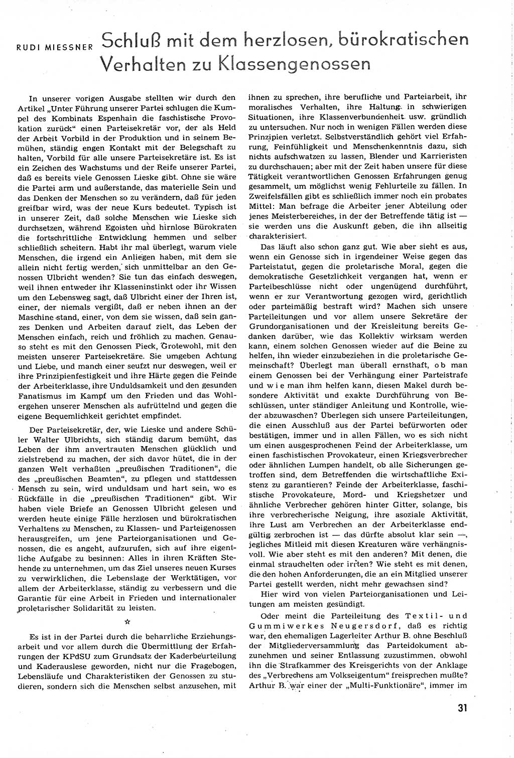 Neuer Weg (NW), Organ des Zentralkomitees (ZK) [Sozialistische Einheitspartei Deutschlands (SED)] für alle Parteiarbeiter, 8. Jahrgang [Deutsche Demokratische Republik (DDR)] 1953, Heft 16/31 (NW ZK SED DDR 1953, H. 16/31)