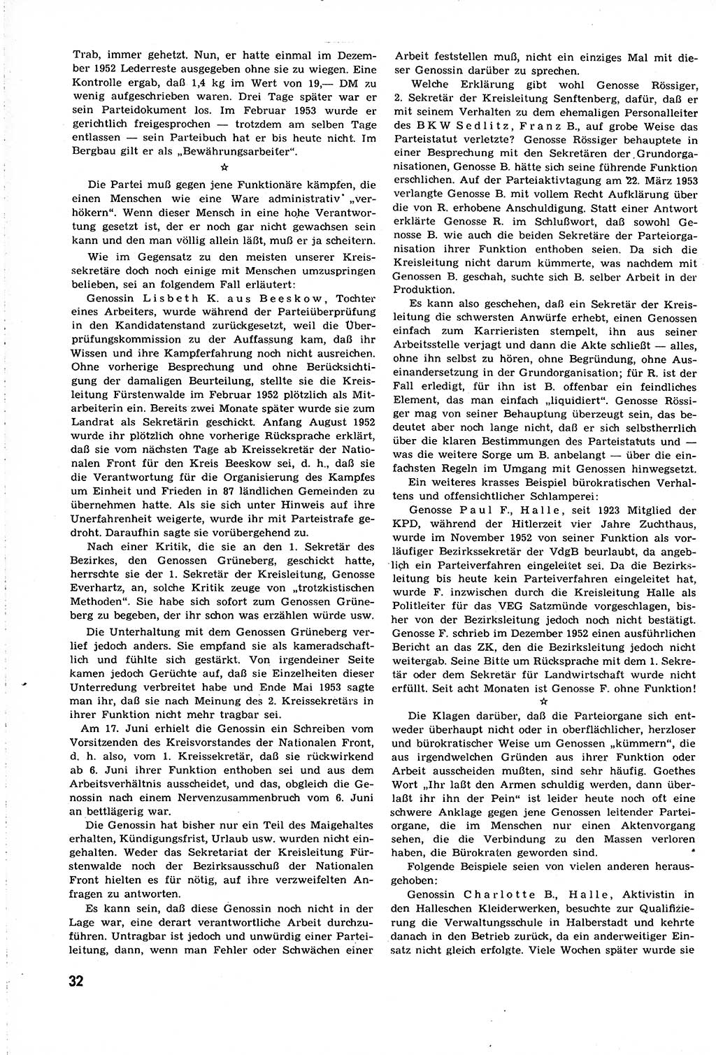 Neuer Weg (NW), Organ des Zentralkomitees (ZK) [Sozialistische Einheitspartei Deutschlands (SED)] für alle Parteiarbeiter, 8. Jahrgang [Deutsche Demokratische Republik (DDR)] 1953, Heft 16/32 (NW ZK SED DDR 1953, H. 16/32)