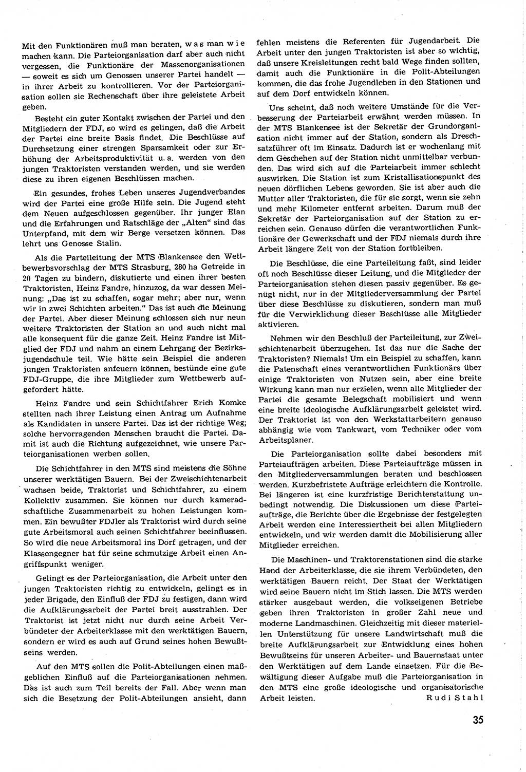 Neuer Weg (NW), Organ des Zentralkomitees (ZK) [Sozialistische Einheitspartei Deutschlands (SED)] für alle Parteiarbeiter, 8. Jahrgang [Deutsche Demokratische Republik (DDR)] 1953, Heft 16/35 (NW ZK SED DDR 1953, H. 16/35)