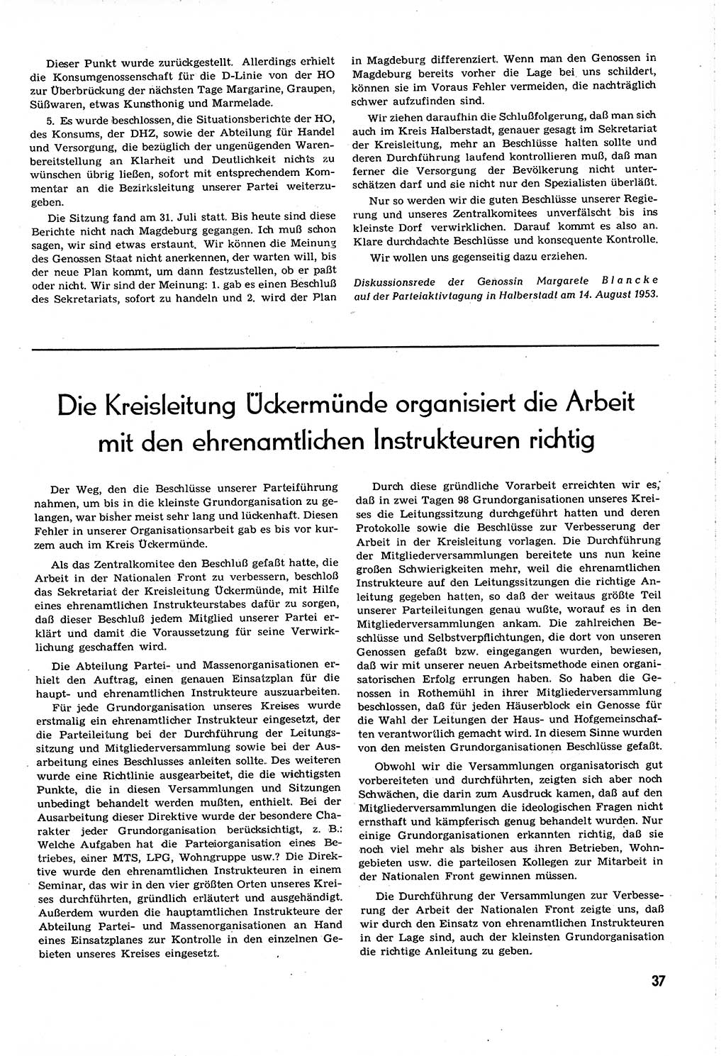 Neuer Weg (NW), Organ des Zentralkomitees (ZK) [Sozialistische Einheitspartei Deutschlands (SED)] für alle Parteiarbeiter, 8. Jahrgang [Deutsche Demokratische Republik (DDR)] 1953, Heft 16/37 (NW ZK SED DDR 1953, H. 16/37)