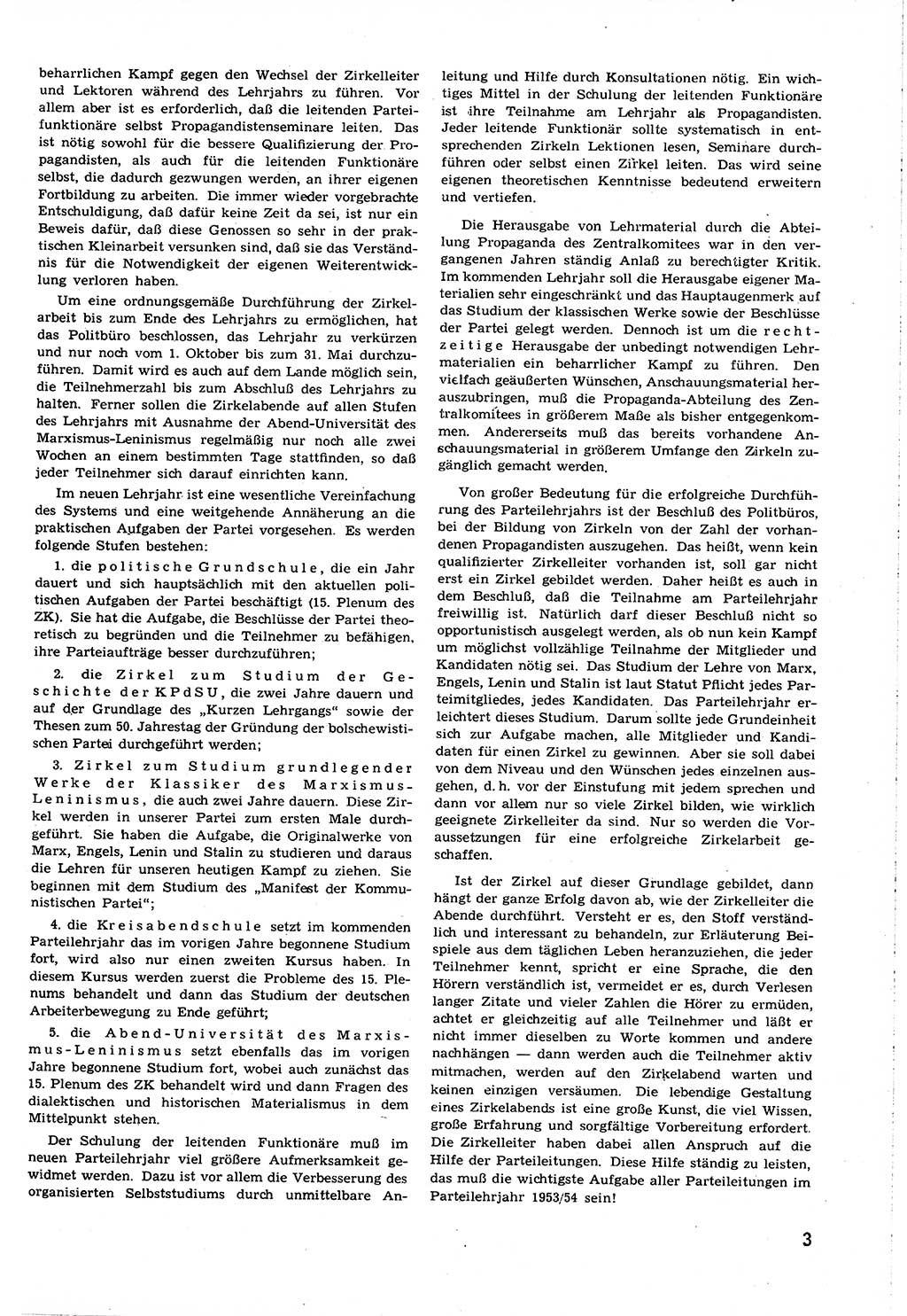 Neuer Weg (NW), Organ des Zentralkomitees (ZK) [Sozialistische Einheitspartei Deutschlands (SED)] für alle Parteiarbeiter, 8. Jahrgang [Deutsche Demokratische Republik (DDR)] 1953, Heft 17/3 (NW ZK SED DDR 1953, H. 17/3)