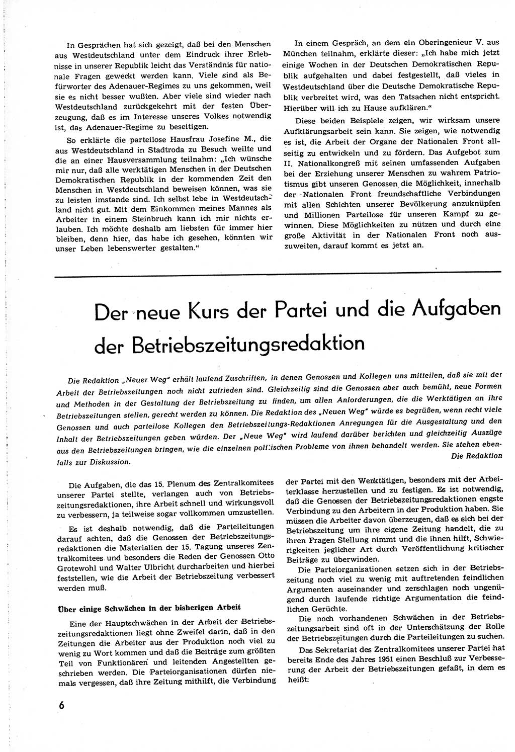 Neuer Weg (NW), Organ des Zentralkomitees (ZK) [Sozialistische Einheitspartei Deutschlands (SED)] für alle Parteiarbeiter, 8. Jahrgang [Deutsche Demokratische Republik (DDR)] 1953, Heft 17/6 (NW ZK SED DDR 1953, H. 17/6)