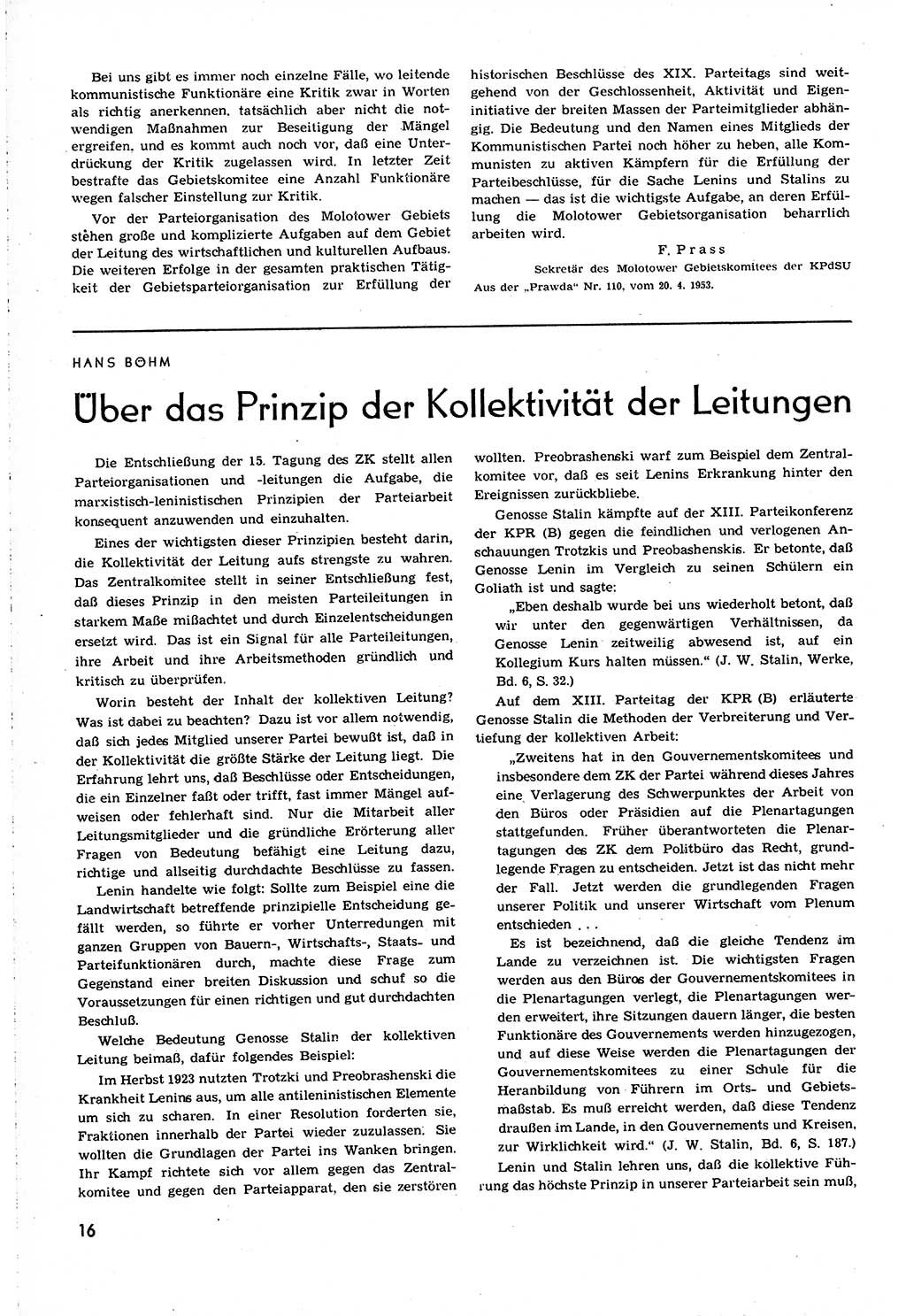 Neuer Weg (NW), Organ des Zentralkomitees (ZK) [Sozialistische Einheitspartei Deutschlands (SED)] für alle Parteiarbeiter, 8. Jahrgang [Deutsche Demokratische Republik (DDR)] 1953, Heft 17/16 (NW ZK SED DDR 1953, H. 17/16)