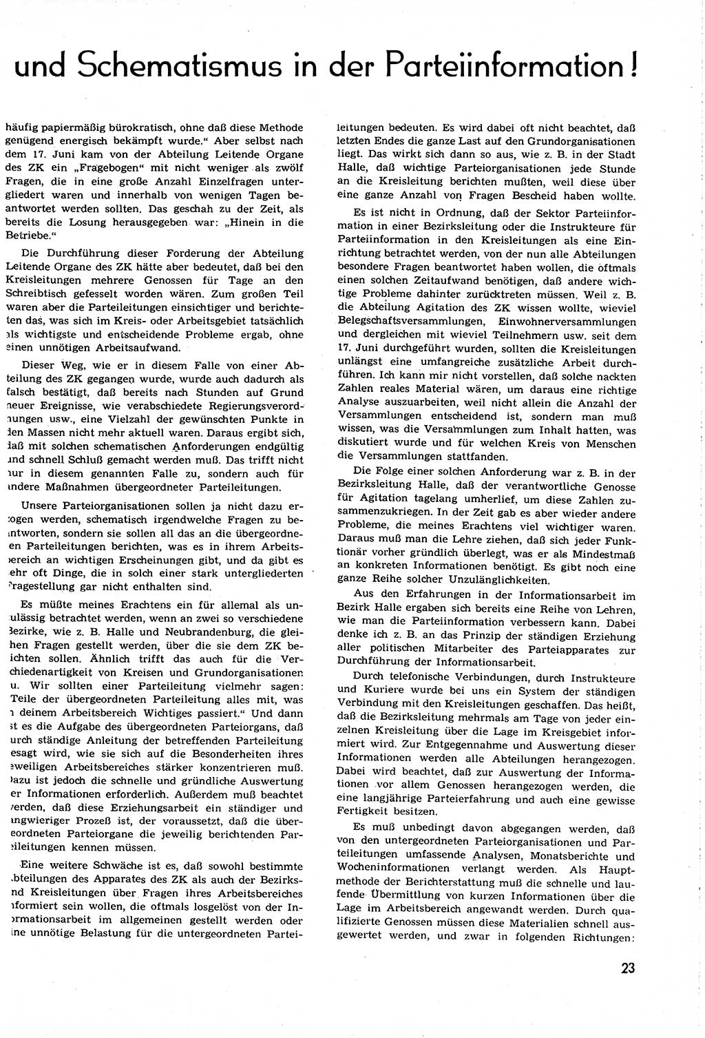 Neuer Weg (NW), Organ des Zentralkomitees (ZK) [Sozialistische Einheitspartei Deutschlands (SED)] für alle Parteiarbeiter, 8. Jahrgang [Deutsche Demokratische Republik (DDR)] 1953, Heft 17/23 (NW ZK SED DDR 1953, H. 17/23)