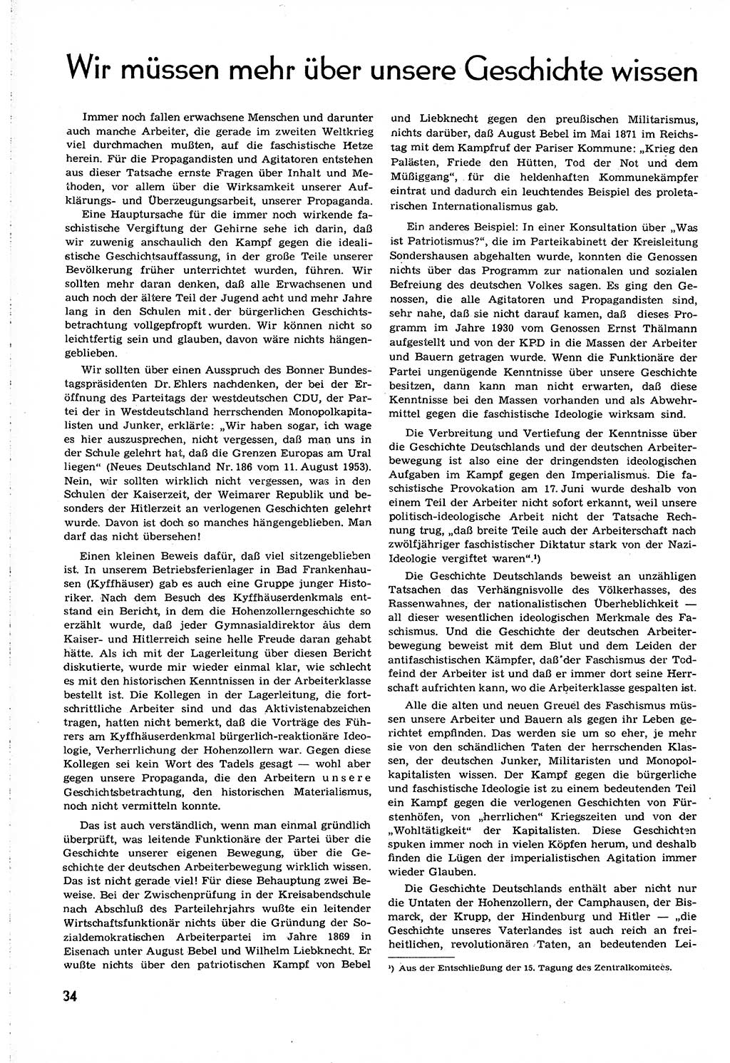 Neuer Weg (NW), Organ des Zentralkomitees (ZK) [Sozialistische Einheitspartei Deutschlands (SED)] für alle Parteiarbeiter, 8. Jahrgang [Deutsche Demokratische Republik (DDR)] 1953, Heft 17/34 (NW ZK SED DDR 1953, H. 17/34)