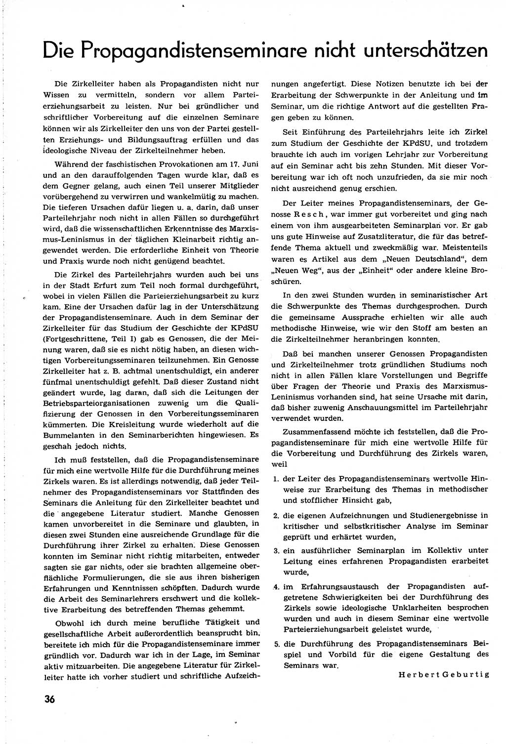 Neuer Weg (NW), Organ des Zentralkomitees (ZK) [Sozialistische Einheitspartei Deutschlands (SED)] fÃ¼r alle Parteiarbeiter, 8. Jahrgang [Deutsche Demokratische Republik (DDR)] 1953, Heft 17/36 (NW ZK SED DDR 1953, H. 17/36)