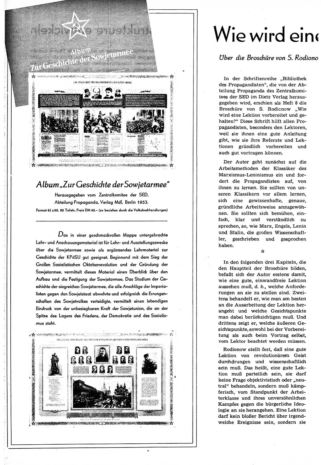 Neuer Weg (NW), Organ des Zentralkomitees (ZK) [Sozialistische Einheitspartei Deutschlands (SED)] für alle Parteiarbeiter, 8. Jahrgang [Deutsche Demokratische Republik (DDR)] 1953, Heft 17/38 (NW ZK SED DDR 1953, H. 17/38)